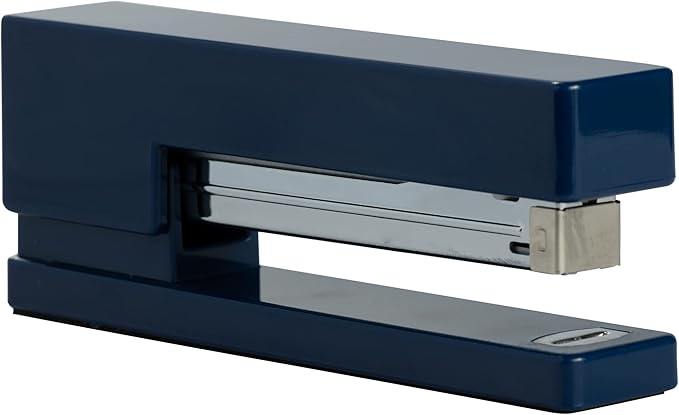 JAM PAPER Office & Desk Sets - 1 Stapler & 1 Tape Dispenser - Navy Blue - 2/Pack
