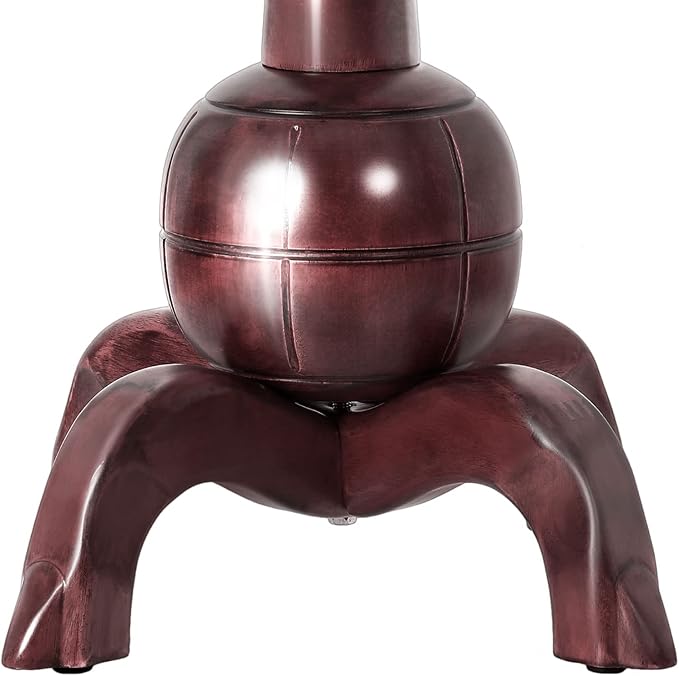 Coat Rack Freestanding Wood Tree Rack with 8 Hooks, Creative Design Tree Branch-look, Coat Tree Clothes Hanger Stand with Stable Sphere Base for Entryway, Hallway, Bedroom (Wine Red)