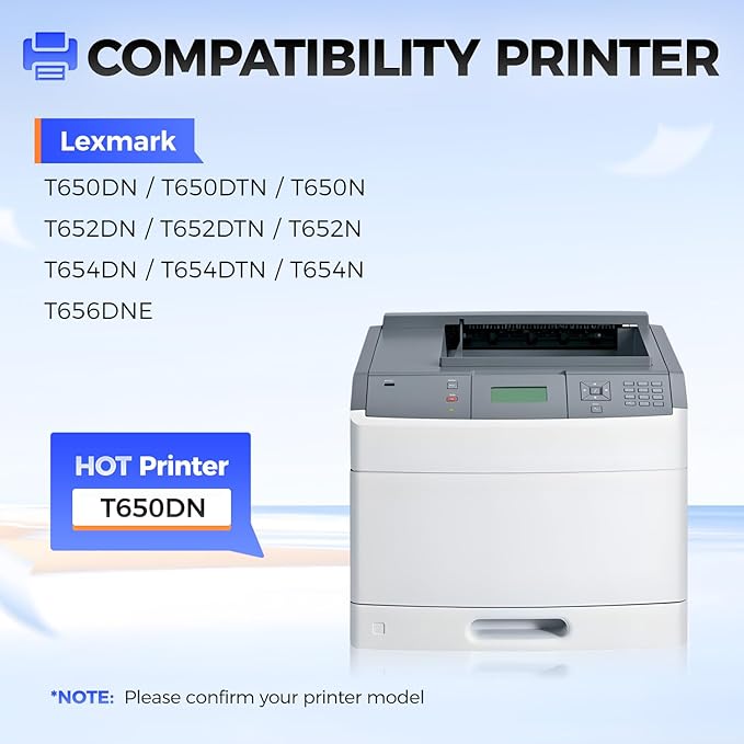 T650H11A Toner Cartridge with chip Black High Yield 1-Pack Replacement for Lexmark T650H11A Toner Compatible with Lexmark T650DN T650DTN T650N T652DN T652DTN T652N T654DN T654DTN T654N T656DNE Printer