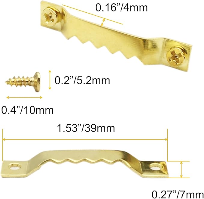 50 Pack Small Sawtooth Picture Hangers Steel Picture Hangers Picture Frames Hangers with Screws Picture Hang Solutions, for Hanging Clock Paintings Artwork Picture Frame Hook Photos(Gold)