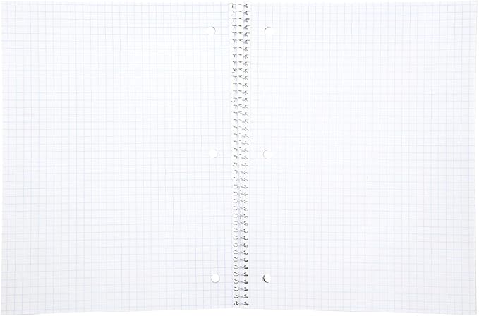 Mintra Office Spiral Notebooks - Wirebound for Student, Home, Office, Business (4x4 Graph, 4pk)