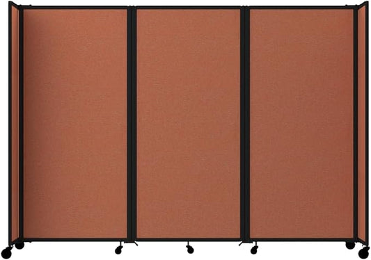 Versare Room Divider 360 Portable Wall Partition | Folding Panels | Large Freestanding Divider | Locking Wheels | Temporary Room Separator