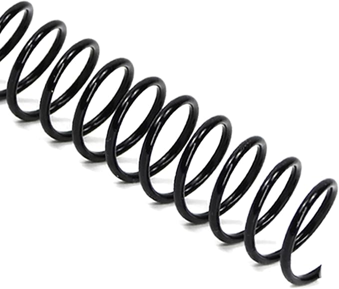Rayson 3:1 Pitch Plastic Spiral Binding Coils, 7/16" Diameter, 11.1mm, Binds Up to 80 Sheets, Letter Size (8.5" x 11"), Black, Pack of 100