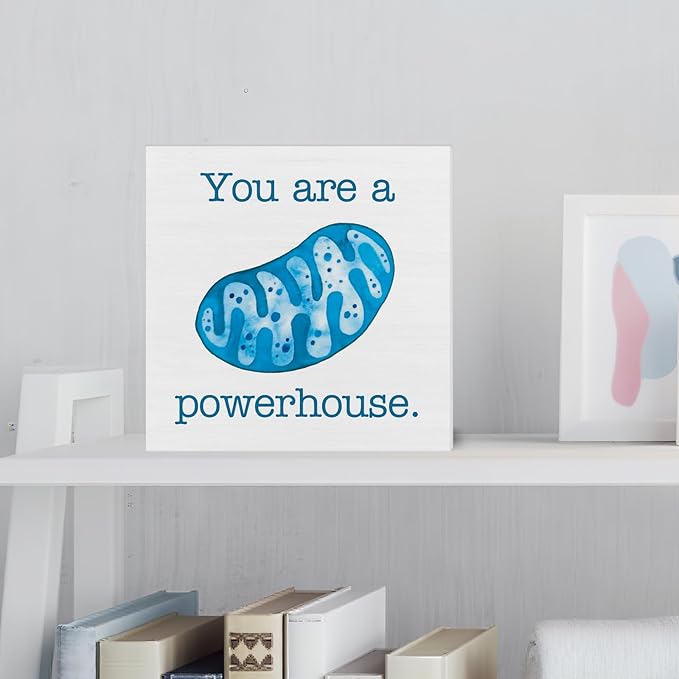 Science Biology Teacher Gifts for Students, Cool Science Biology Classroom Decor, Motivational Quotes Wooden Sign Decor