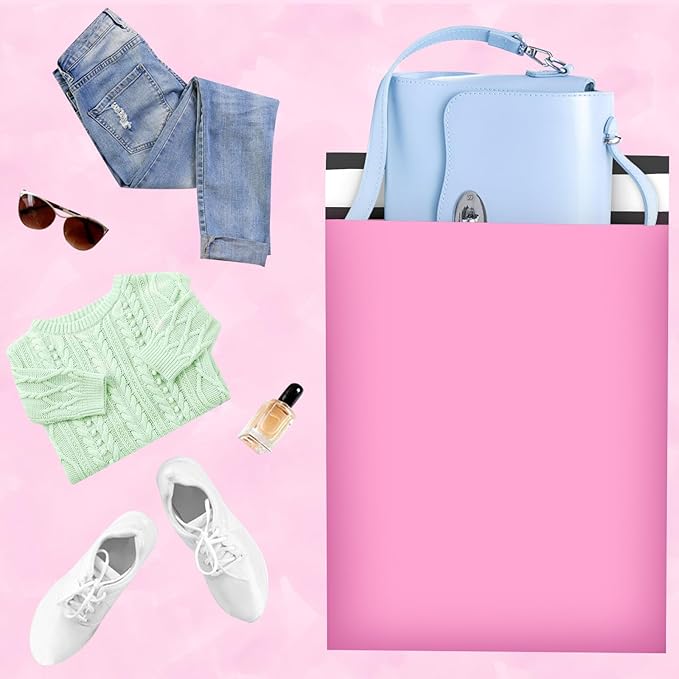 Poly Mailers 14.5x19, Large Poly Mailers 100 Pack, Shipping Mailers with Self Seal Adhesive, Waterproof and Tear-Proof Mailers Poly Bags for Small Business (Sakura Pink）