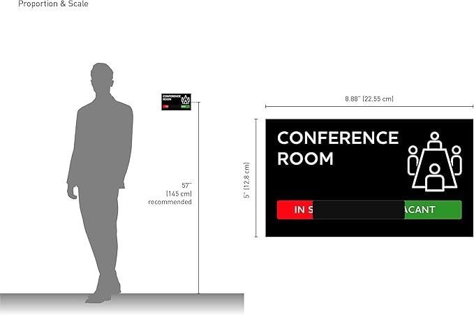 Kubik Letters Premium Conference Room Sign - Do Not Disturb Sign - Meeting in Progress Door Sign - Office Sign - Sign Out - Office Door Sign - Door Signs for Office - Occupied Sign - Do Not Disturb Door Sign