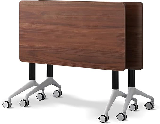 Conference Room Table with Flip-Top Design for Dynamic Meetings, Business Table Computer Desk with Heavy-Duty Frame,Foldable Seminar Meeting Tables for Home Office (2, A, 47.2IN)