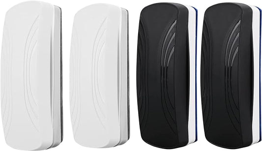 Ddaowanx Whiteboard Eraser, Magnetic Dry Erase Eraser, Glass Board Eraser,School and Office Supplies (4 Pack/2 Black+2 White)