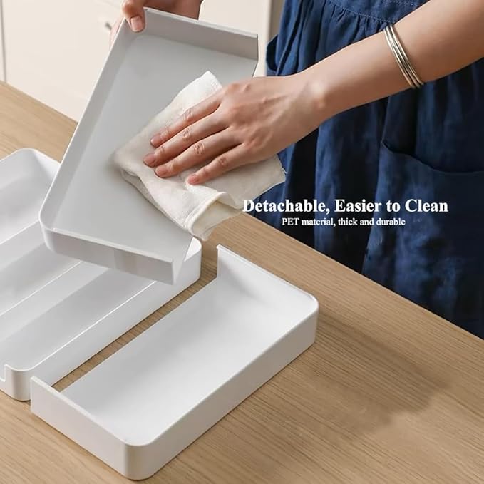 Shallow Drawer Organizer, 2 Pack Expandable Office Drawer Organizers Dividers, Pen Organizer for Desk, Tray Box Accessories for Desktop, Bathroom, Kitchen, Makeup, Vanity, Medicine