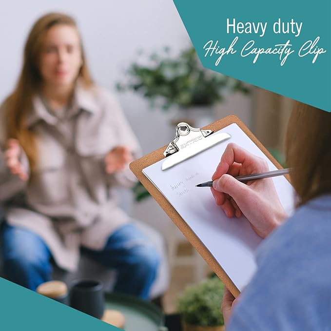 3 Clipboards, Legal Size Clipboard, 9" x 15.5" Clipboard, Clip Board with Metal Clip, Long clipboard, Large Sturdy Clip, Heavy Duty high Capacity Durable Wooden clipboard, Smooth Writing Surface