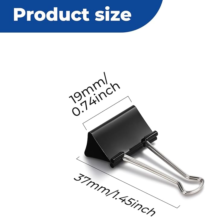 Eclirgan 144-Pack Small Binder Clips in 12 Boxes,Thick Metal Paper Clamp Set with Folding/Reusable/Rust-Resistant,0.7-Inch Mini Paper Binder Clip for Teachers/Students/Business