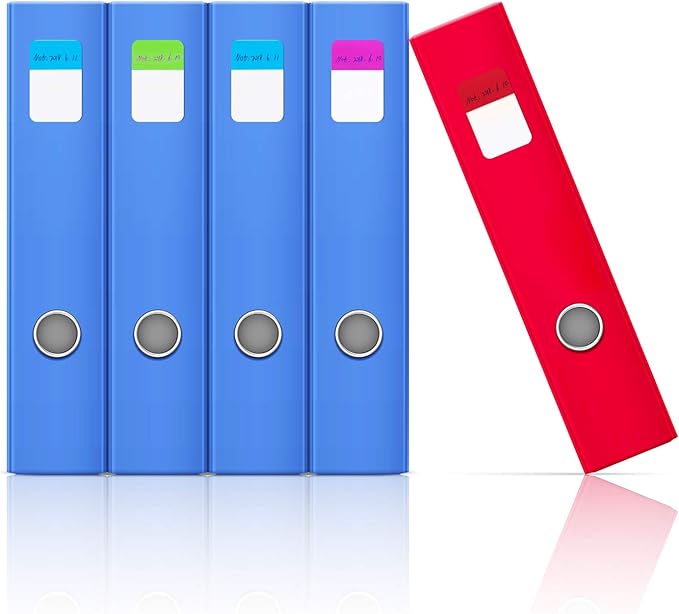 800 Pieces File Tabs Sticky Index Tabs, Writable and Repositionable Filing Tabs Flags for Pages or Book Markers, Reading Notes, Classify Files, 40 Sets (12 Colors, 1 Inch)