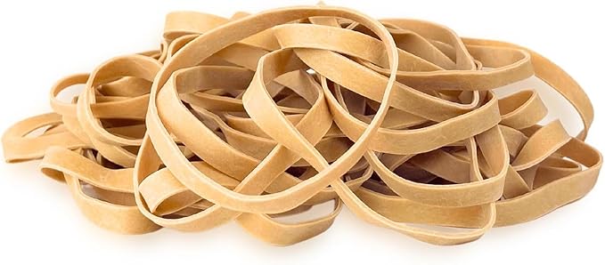 Rubber Band Depot, Size #64, Everyday Rubber Bands - Rubber Band Measurements: 3-1/2" x 1/4'' - Approximately 80 Rubber Bands Per Bag - 1/4 Pound Bag