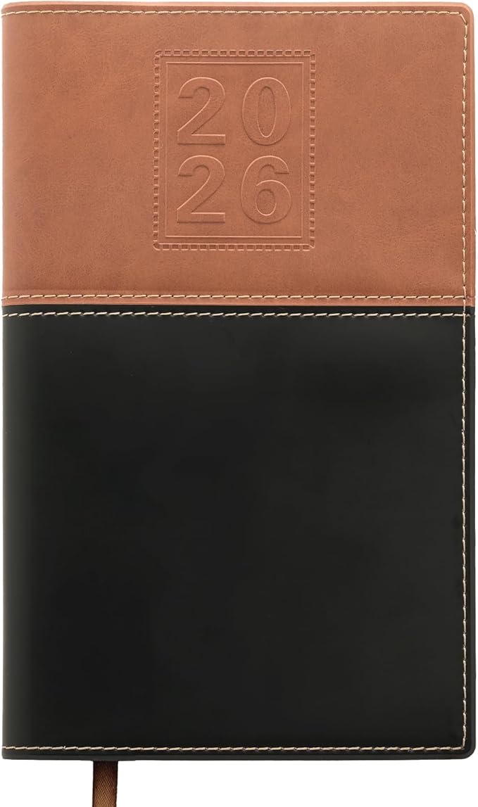 2026 Planner Calendar, 5"x8" : Includes 14 Months (November 2025 - December 2026) / 2026 Weekly Planner/Weekly Agenda/Monthly Calendar Organizer (Brown/Black)
