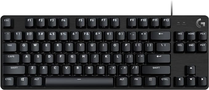 Logitech G413 TKL SE Mechanical Gaming Keyboard - Compact Backlit Keyboard with Tactile Mechanical Switches, Anti-Ghosting, Compatible with Windows, macOS - Black Aluminum