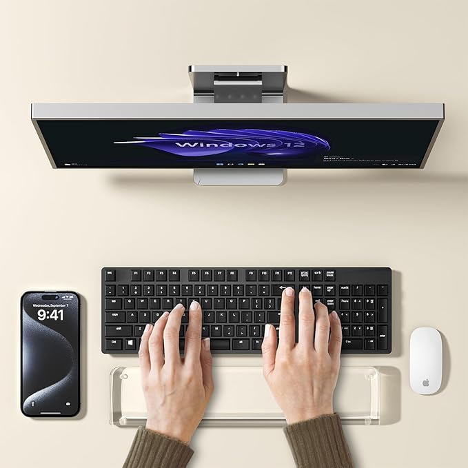 Acrylic Keyboard Wrist Rest，Mechanical Keyboards Ergonomic Palm Rest for Computer Keyboard,Anti-Slip Base,Wrist Pad for Laptop,Suitable for Offices, Homes, Games, Laptops and Computers Easy Typing