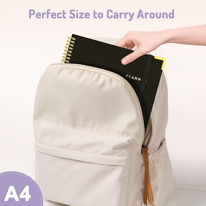 2026 Planner, Forvencer Calendar Planner Weekly and Monthly, January 2026-December 2026, 8.5" X 11", Hardcover Agenda Book with Tabs, Cute Daily Journal Planning with Inner Pocket, Home College Organizer Notebook for Office School Supplies, A4, Pink