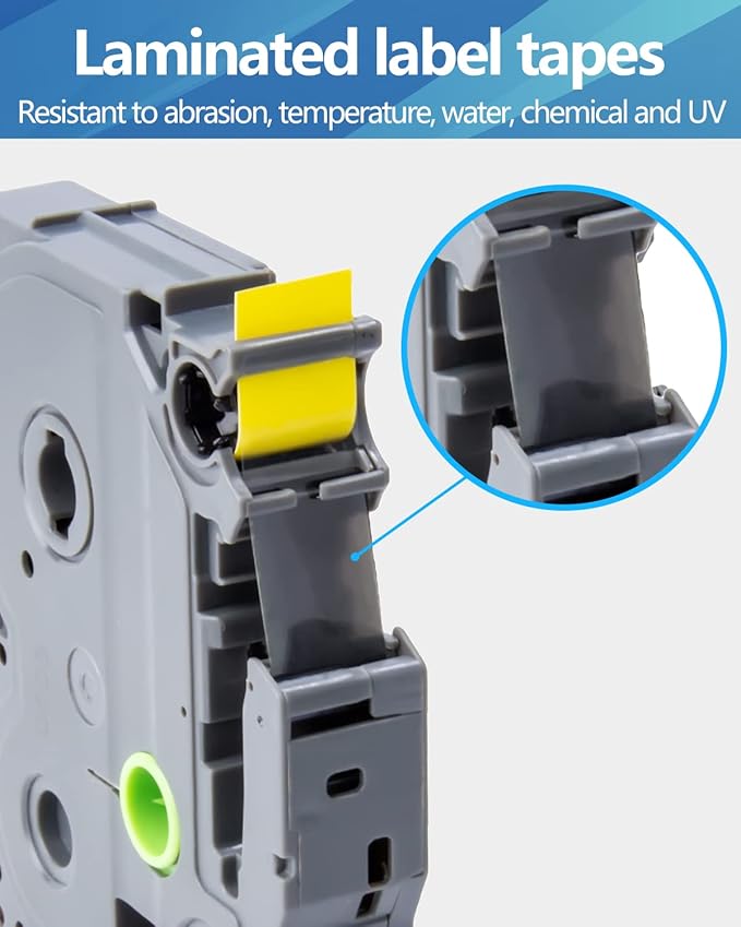 Weemay 3 Pack TZe-631 Compatible for Brother P-Touch Label Tape 12mm 0.47 Black on Yellow TZe TZ Tape TZ-631 TZ631 TZe631 for PTD210 PTD220 PTH110BP PTD410 PTD600 Printer, 0.47" x 26.2'