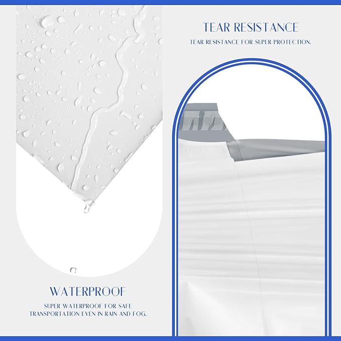 Metronic Poly Mailers 24×36 250 Pcs White, Extra Large Shipping Bags for Clothes,Self Seal Shipping Envelopes for Small Business,Waterproof Mailers Poly Bags for Shipping,Packaging Mailing Bags Bulk