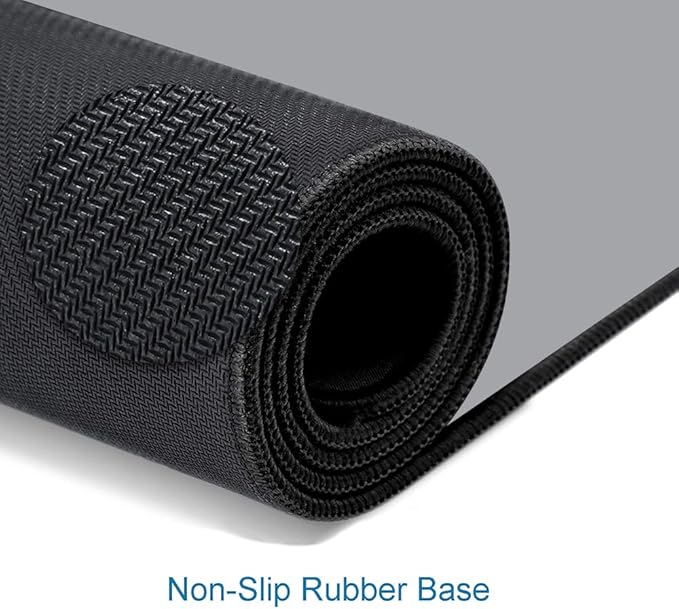 Gaming Large Mouse Pad, Extended XL Mousepad, Non-Slip Rubber Base Keyboard Mouse Mat Desk Pad for Work, Game, Office, Home, 31.5 x 11.8 in, Mid-Grey