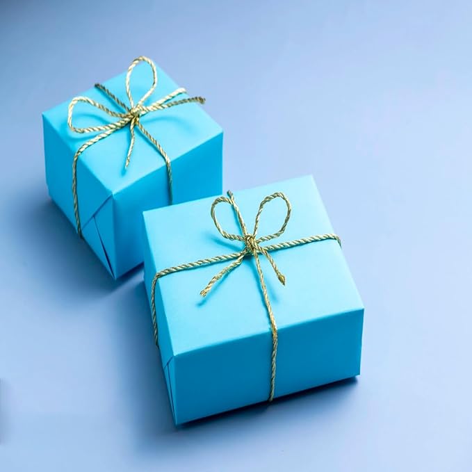 Vanhench 17.5"×963" (80 1/4FT) Blue Wrapping Paper, Sky Blue Kraft Paper Roll for Wedding/Fathers Day/Birthday/Baby Shower/Bouquet Flower Wrapping, Solid Color Blue Bulletin Board Paper