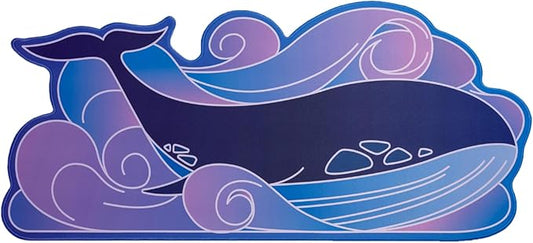 MELETRIX Unique Purple Whale Shape Mouse Pad, Extended Large Desk Mat for Keyboard and Mouse, Cute Funny Gaming Mousepad Keyboard Mat with Non-Slip Rubber Base for Office Home Desk Decor (Purple, S)