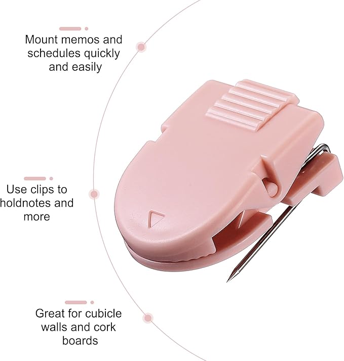 15 Pcs Cubicle Clips Fabric Panel Cubicle Accessories Fabric Partition Panel Wall Clip Office Photos Wall for Notes Memos Standard Size, 40-Sheet Capacity (Maillard Color)