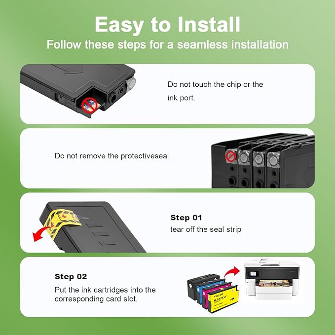 952XL Cyan Ink Cartridges with Upgrade Device Replacement for HP 952 XL Combo Pack for HP Officejet Pro 7740 8720 8710 8210 8715 8740 8702 8730 8725 Printers (952XL Cyan High-Yield 2 Packs)