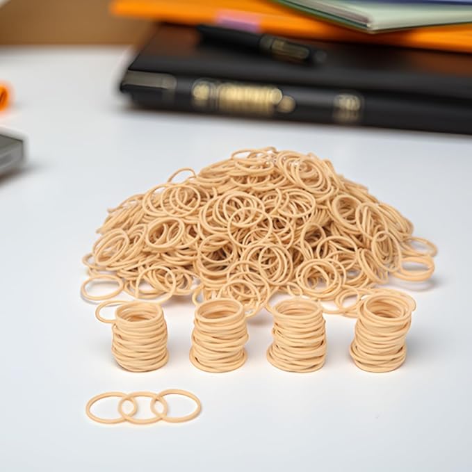 Rubber Bands Size #10 Beige 600 pcs Elastic Rubber Bands for Office Supplies money Trapped flowers