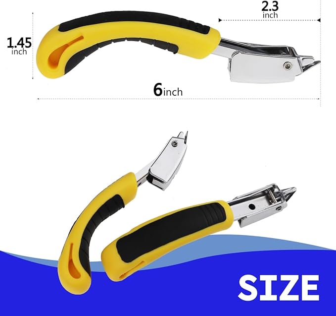 Upholstery Staple Remover Heavy Duty Staple Puller for Removing Carton Construction Upholstery Staples Removal Tool with Non-Slip Handle for Furniture, Carpet, Carton, Floor