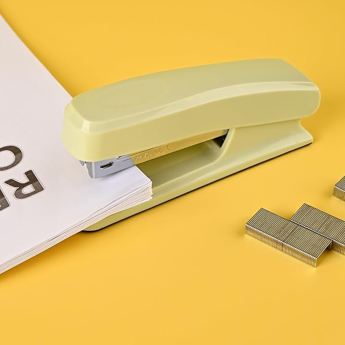 Temiary Staplers for Desk with 2000 Staples Standard, Jam Free, Reduced Effort, Stapler for School Office Home Supplies (Green)