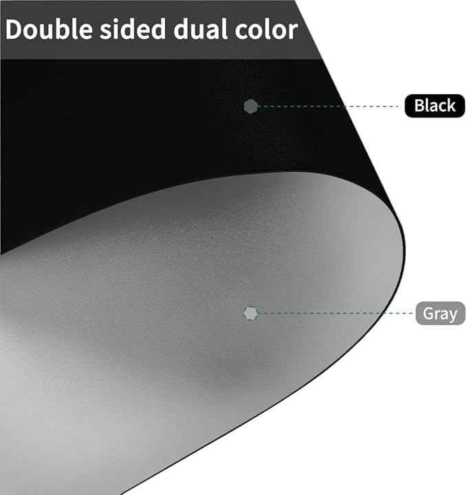 Dresser Top Cover - Can Be Used On Both Sides Waterproof and Easy to Clean Good Flatness Used for Dresser Table(Black+Gray 10x42)