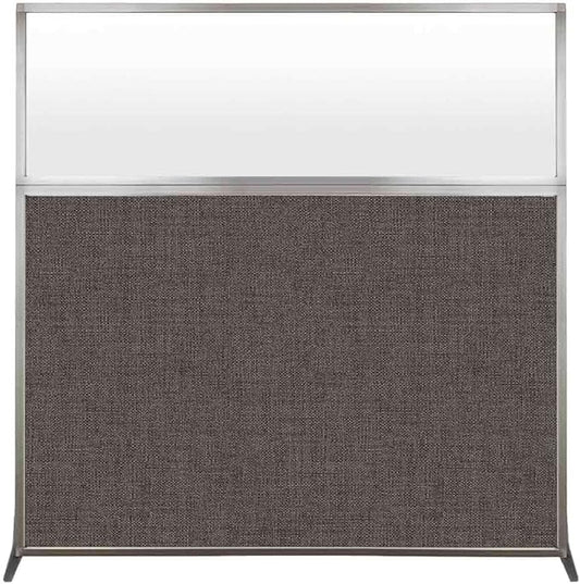 Versare Hush Screen Portable Room Divider | Workstation Wall Divider | Freestanding Privacy Hush Panels | Frosted Windows | Fabric Office Divider Screen | Great for Room Separation