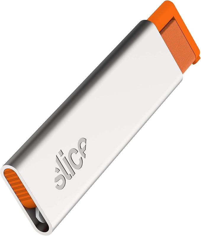 Slice Carton Safe Ceramic Box Cutter, 1 Pack, Grey + Orange