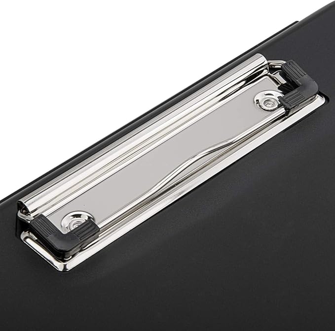 ZCZN Plastic A4 Form Storage Box Case, Black Clipboard Case, Suitable for School, Utility, Industrial Office, Medical Personnel, Set of 2