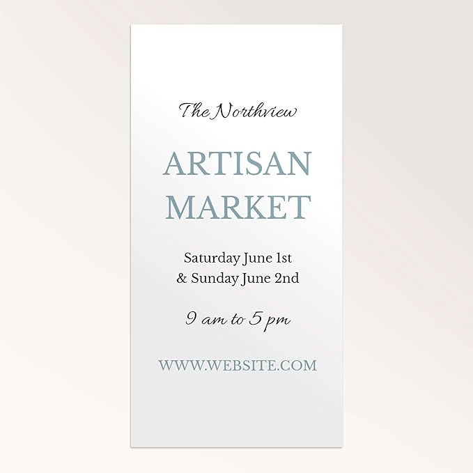 Staples Custom Scrim Vinyl Banner - 24W" x 36L" Quote Banner with 4 Grommets - Durable Outdoor Sign for Events, Promotions, and Business Advertising (Light)