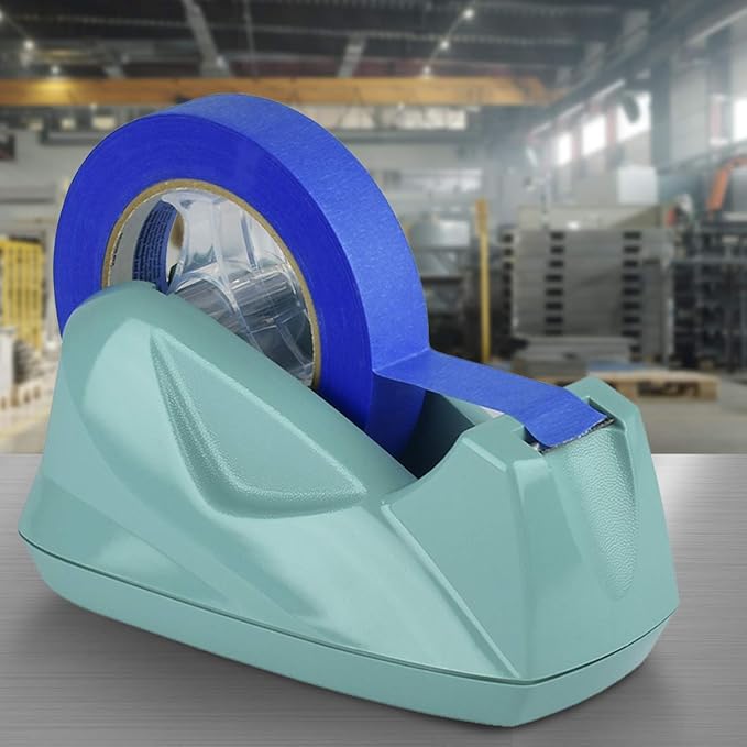 Acrimet Premium Desktop Tape Dispenser Jumbo, Plastic, Non-Skid Base (Heavy Duty) (Solid Green Color)