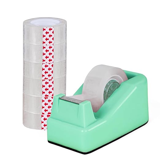 12 Rolls Transparent Tape - Perfect for Wrapping Gifts, Office Supplies, Home Use - Each Roll 0.71 Inch x 1000 inches (6PCS Transparent+6PCS White)