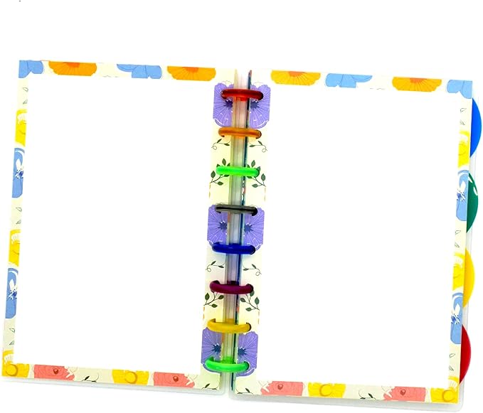 100pcs Discbound Notebook Discs DIY Planner Accessories fits for Tul,Levenger,Arc,Happy Planner,Talia(Transparent Mixed,1.1inch/28mm)