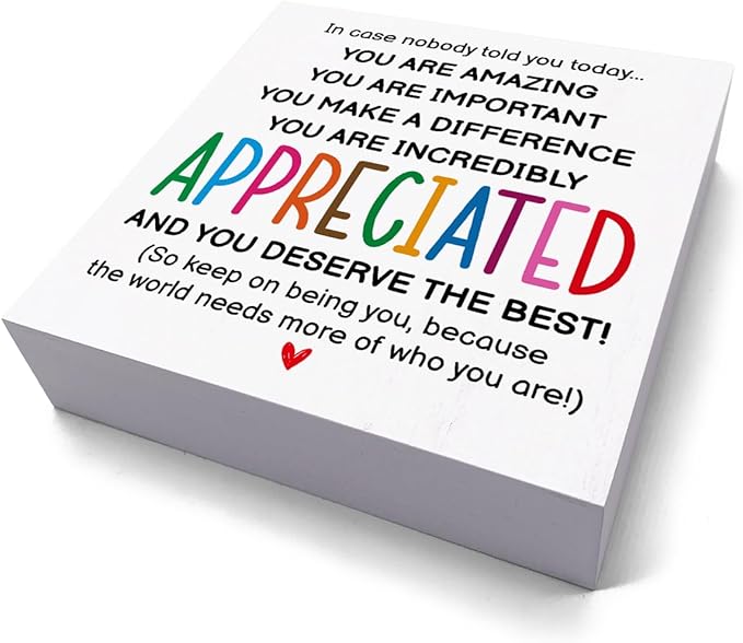 HTBIG Inspirational Gifts for Men Women Friends, Coworker Office Decor Appreciation Gifts, You Are Amazing Motivational Desk Sign Decor Home Office Desk