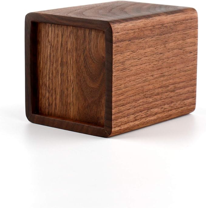 Walnut Pencil Holder Wood Pen Holder For Desk Pen Cup Organizer Ofiice Pencil Stand Simple(Black walnut)