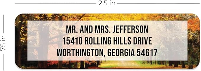 Breathtaking Landscape Rolled Address Labels / 250 Personalized Return Address Labels/Designer Address Stickers in Elegant Plastic Dispenser