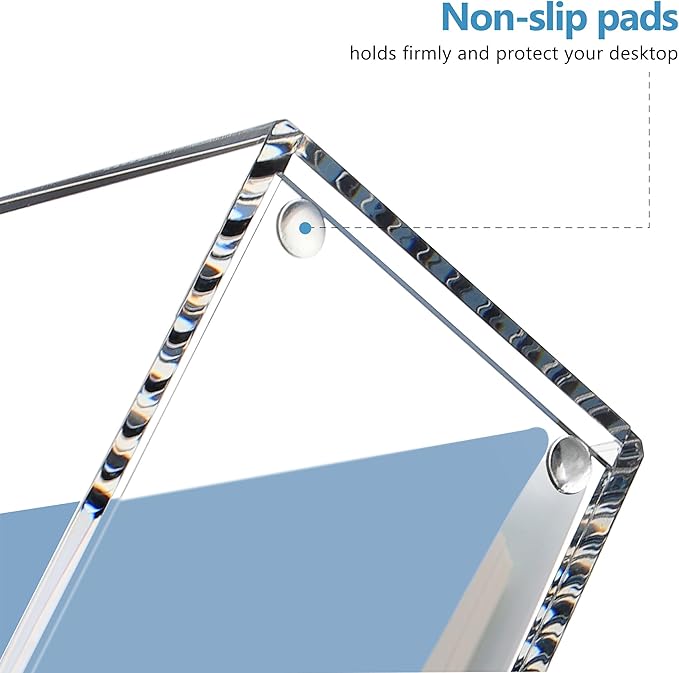 SANRUI 2 Pack Acrylic Magazine File Holder, Vertical File Sorter Holders Desk Organizer, Clear Folder Organizer Document Rack for Office Desktop, Home Workspace, 8.66inx8.46inx3.15in