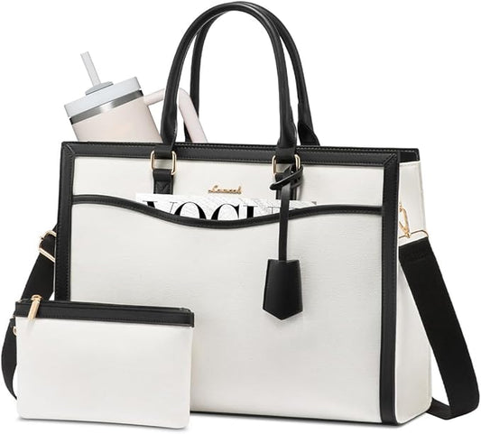 LOVEVOOK Laptop Tote Bag for Women, Office Work Bag Briefcase fit for 15.6 inch Laptop, Large Capacity Teacher Bag Handbag
