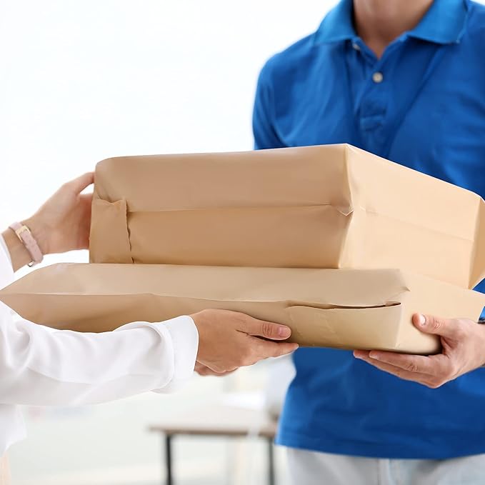 Metronic Poly Mailers 12x15.5 Pastel Beige Brown, 500 Pack, Large Self-Seal Shipping Bags for Clothing, Clothes, Small Business, Packaging Bags, Mailing Bags, Custom Designer Poly Mailers