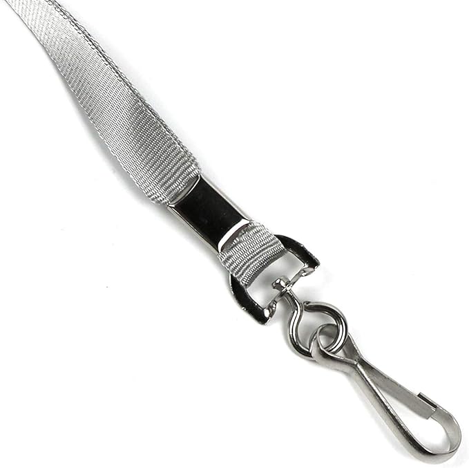 Green Lanyards 100 Pcs Lanyard for Id Badges Flat Lanyard with Badge Clip with J-Hook (Green)