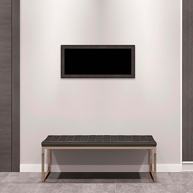 Amanti Art Black Cork Board for Wall, 15x33 Vision Board with Black Wood Frame, Medium Corkboard Office Decor for Home Organization, Modern Corkboard Pinboard to Display Items for Home Organization