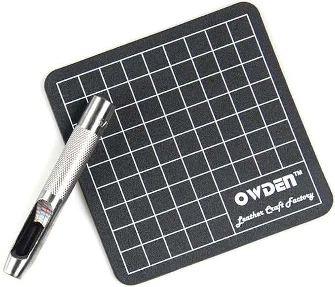 6 Pieces Hollow Hole Punch Set (1/8" - 5/16"),Leather Punch Tools, with A Free Cutting MAT