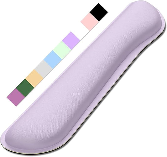 Dapesuom Enlarge Keyboard Wrist Rest, Cute Memory Foam Keyboard Wrist Cushion for Computer Desk Mats Support, Typing Pain Relief Ergonomic Mouse Pad Rests with Non-Slip Base for Gaming, Laptop, Purple