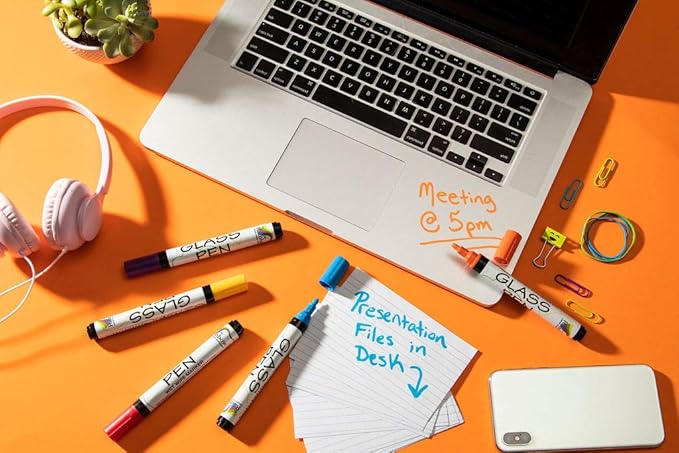 Glass Pen Window Marker: Liquid Chalk Pens for Glass, Whiteboard Markers with Washable Paint - Graduation, Car Windows, Mirror Pen, Storefront, Wedding, Parade, Party & Holiday (Brown, Jumbo Tip)